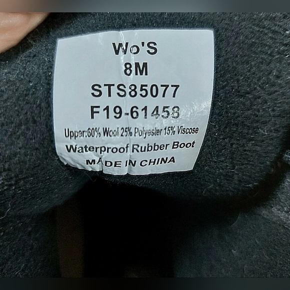 SPERRY TOP-SIDER SYREN GULF DUCK BOOT Black/Grey Plaid Sz 8 Womens - Picture 5 of 8